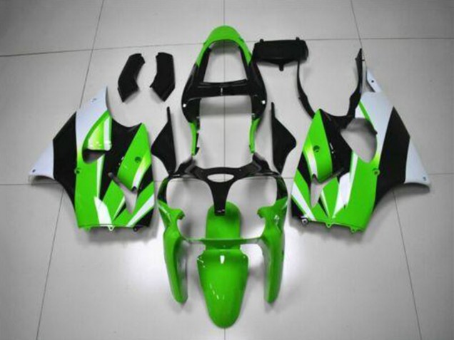 Kit Carena Moto Kawasaki ZX6R 2000-2002 - Verde Bianco Nero