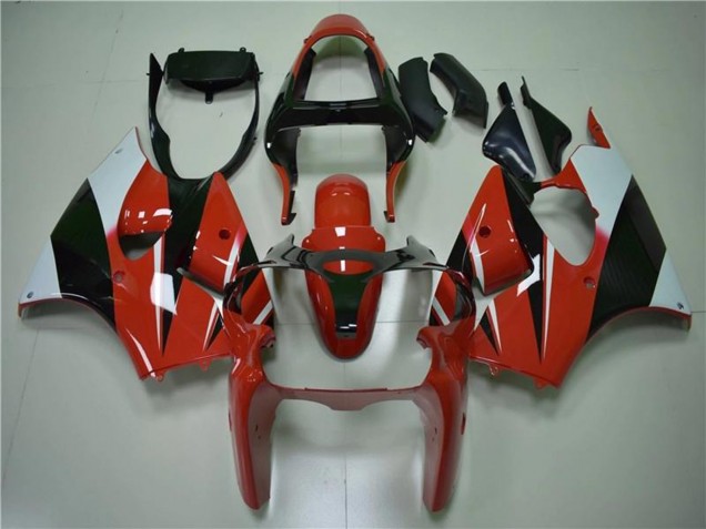 Carena Moto Kawasaki ZX6R 2000-2002 - Bianco Rosso Nero Lucido