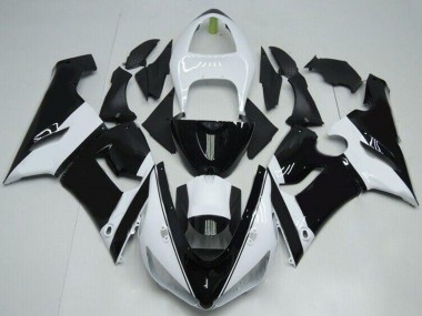Carena Moto Kawasaki ZX6R 2005-2006 - Bianco Nero Lucido Fabbrica