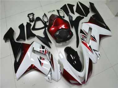 Carena Moto Kawasaki ZX6R 2007-2008 - Bianco Nero Rosso Fabbrica