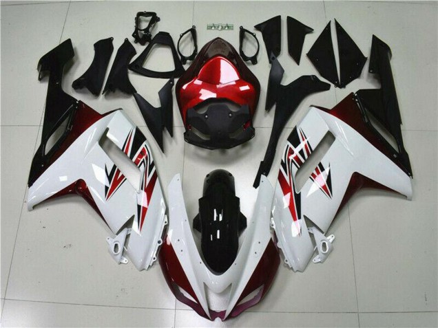 Carena Moto Kawasaki ZX6R 2007-2008 - Bianco Nero Rosso