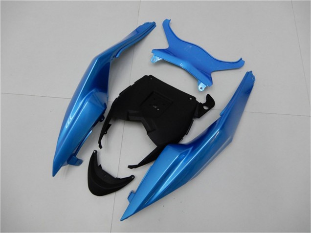 Carena Moto Kawasaki ZX6R 2009-2012 - Azzurro Chiaro Nero Lucido