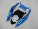 Carena Moto Kawasaki ZX6R 2009-2012 - Azzurro Chiaro Nero Lucido