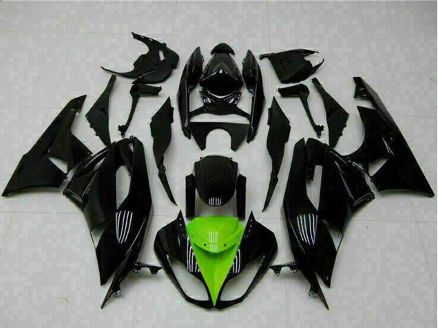 Carena Moto Kawasaki ZX6R 2009-2012 - Nero Lucido Verde