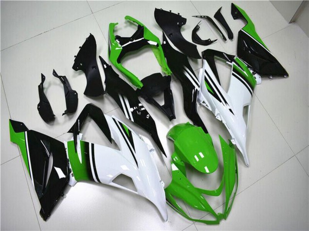 Carena Moto Kawasaki ZX6R 2013-2018 - Verde Bianco Nero Lucido