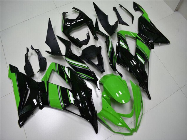 Kit Carena Moto ABS Kawasaki ZX6R 2013-2018 - Verde Nero Lucido