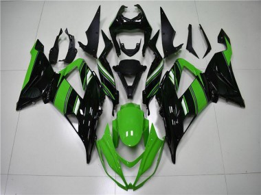 Kit Carena Moto ABS Kawasaki ZX6R 2013-2018 - Verde Nero Lucido Fabbrica