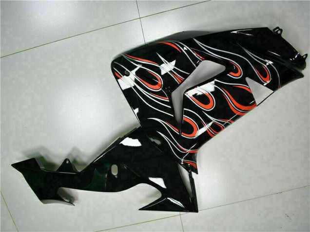 Kit Carena Moto Kawasaki ZX10R 2006-2007 - Nero Lucido Rosso Fiamma