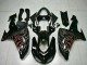 Kit Carena Moto Kawasaki ZX10R 2006-2007 - Nero Lucido Rosso Fiamma