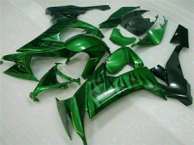 Carena Moto Kawasaki ZX10R 2008-2010 - Nero Lucido Verde Fiamma Fabbrica