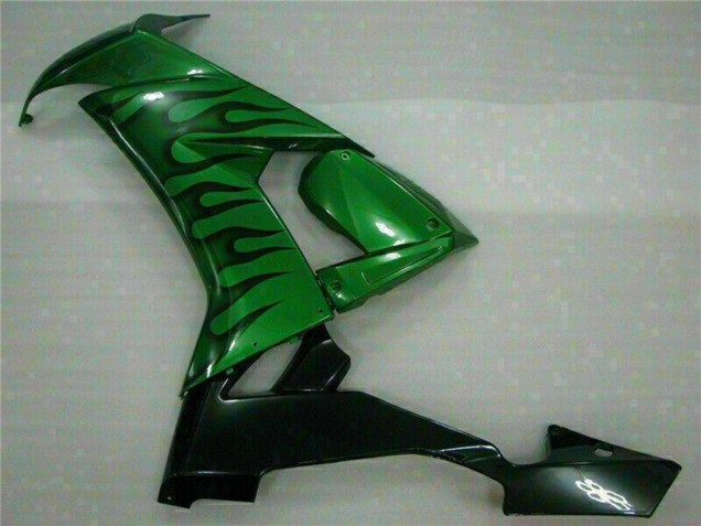 Carena Moto Kawasaki ZX10R 2008-2010 - Nero Lucido Verde Fiamma