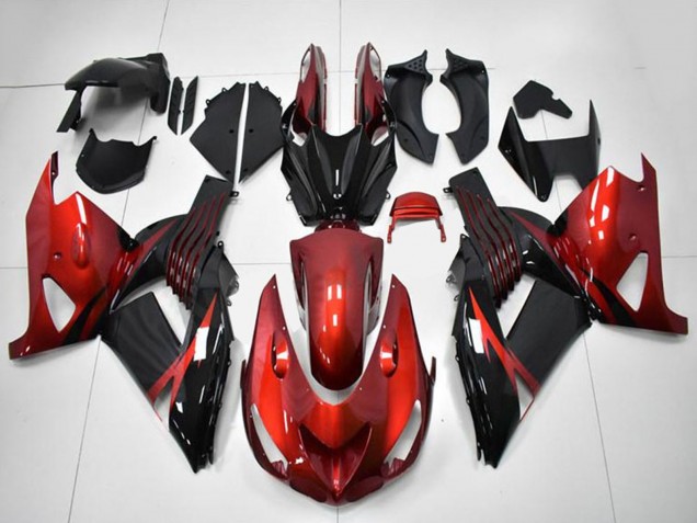 Carena Moto Kawasaki ZX14R ZZR1400 2006-2011 - Rosso Nero