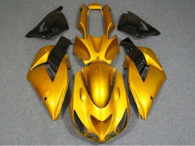 Carena Moto Kawasaki ZX14R ZZR1400 2006-2011 - Oro Nero Lucido