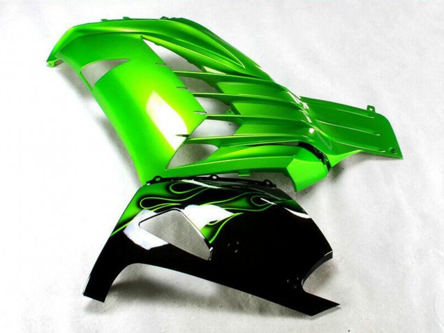 Carena Moto Kawasaki ZX14R ZZR1400 2012-2024 - Verde Nero Lucido