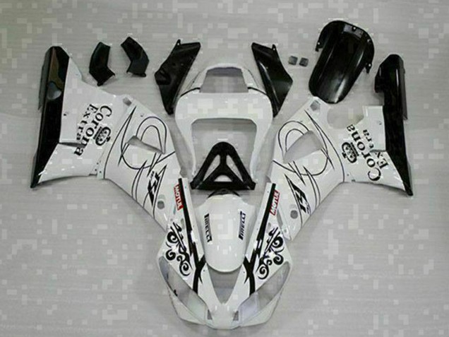 Carena Moto Yamaha YZF R1 2000-2001 - Bianco Nero Corona Extra