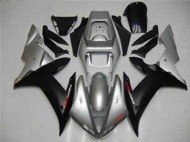 Carena Moto Yamaha YZF R1 2002-2003 - Argento Nero Opaco Fabbrica