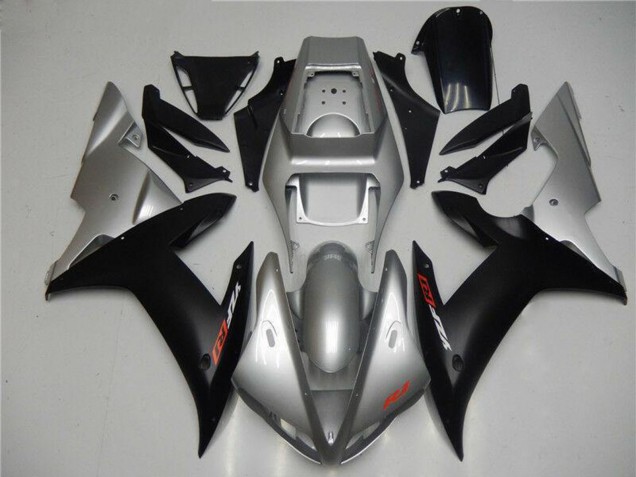 Carena Moto Yamaha YZF R1 2002-2003 - Argento Nero Opaco