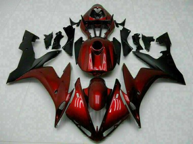 Carena Moto Yamaha YZF R1 2004-2006 - Rosso Bordeaux Nero Opaco Fabbrica