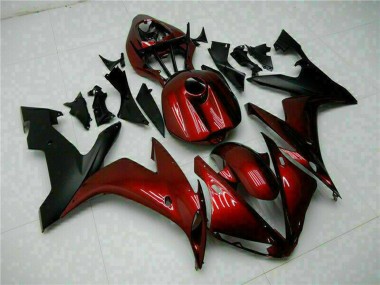 Carena Moto Yamaha YZF R1 2004-2006 - Rosso Bordeaux Nero Opaco Fabbrica