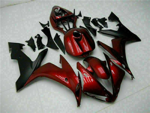 Carena Moto Yamaha YZF R1 2004-2006 - Rosso Bordeaux Nero Opaco