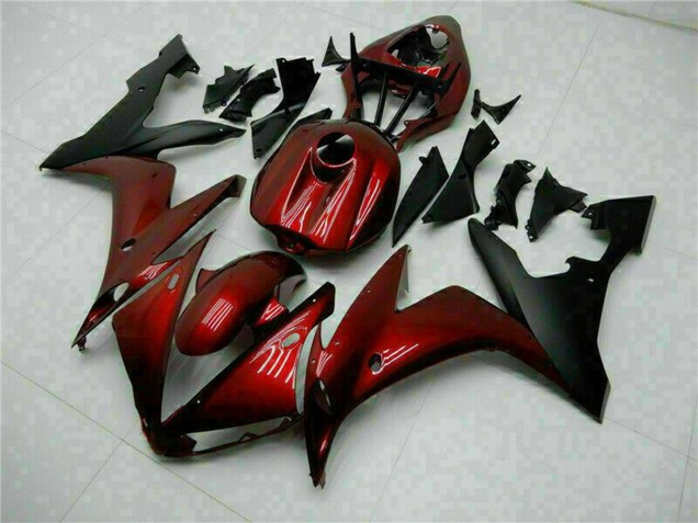 Carena Moto Yamaha YZF R1 2004-2006 - Rosso Bordeaux Nero Opaco