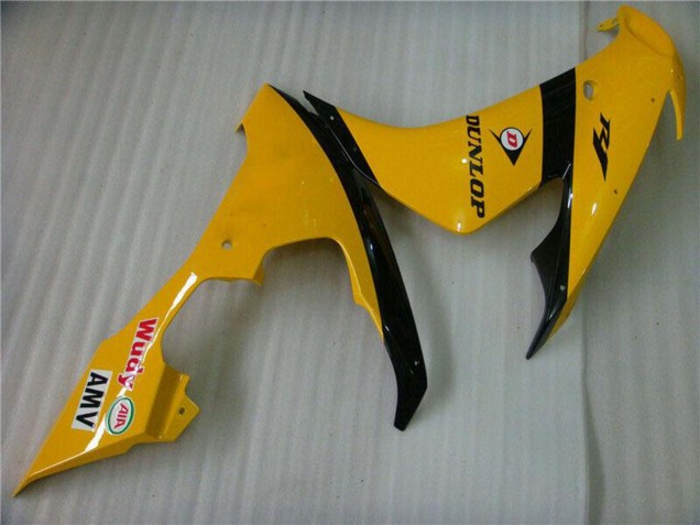 Carena Moto Yamaha YZF R1 2004-2006 - Giallo Nero Lucido Dunlop 50