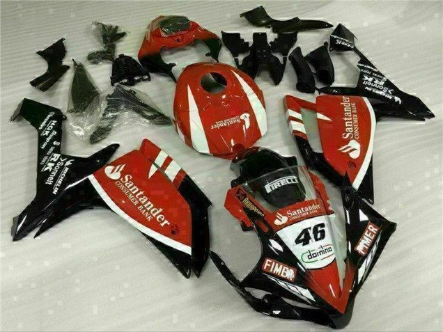 Carena Moto Yamaha YZF R1 2007-2008 - Rosso Bianco Nero Fimer Santander 46