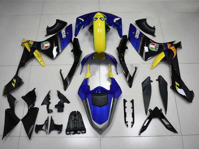Carena Moto Yamaha YZF R1 2007-2008 - Blu Giallo Nero Squalo