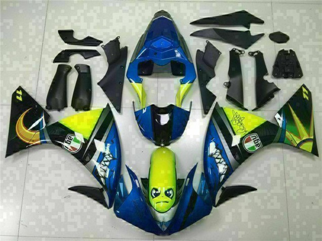 Carena Moto Yamaha YZF R1 2009-2011 - Blu Giallo Squalo