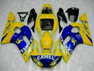 Carena Moto Yamaha YZF R6 1998-2002 - Giallo Blu Bianco Cammello Motul Fabbrica