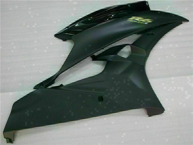 Carena Moto Yamaha YZF R6 2006-2007 - Nero Lucido Nero Opaco Oro Decals