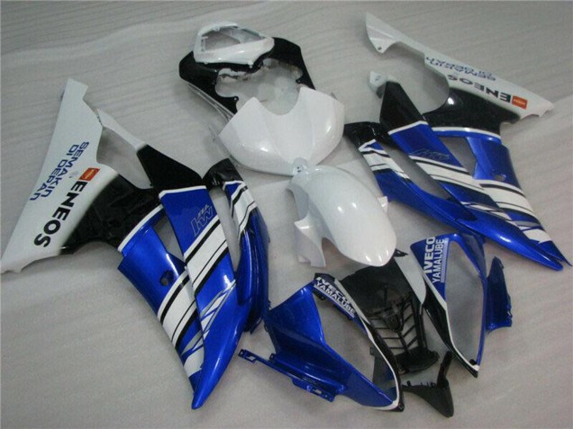 Carena Moto Yamaha YZF R6 2008-2016 - Bianco Blu Nero ENEOS Semakin Didepan