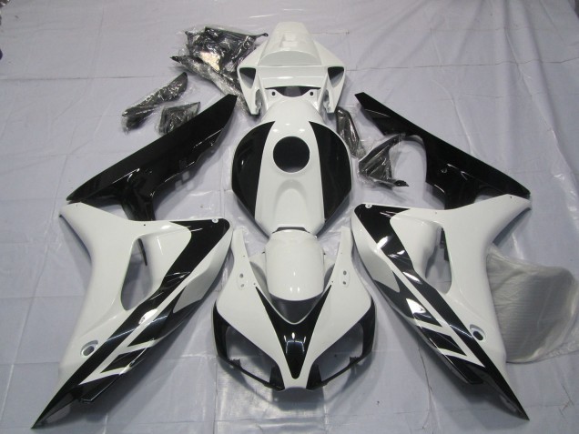 Carena Moto Honda CBR1000RR 2006-2007 - Bianco Nero Lucido OEM Stile No Decals