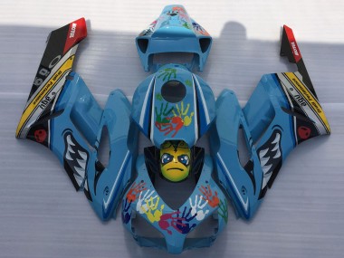 Carena Moto Honda CBR1000RR 2004-2005 - Blu Giallo Nero Rosso Squalo Fabbrica