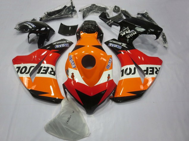 Kit Carena Moto ABS Honda CBR1000RR 2008-2011 - Arancia Bianco Rosso Nero Lucido Repsol