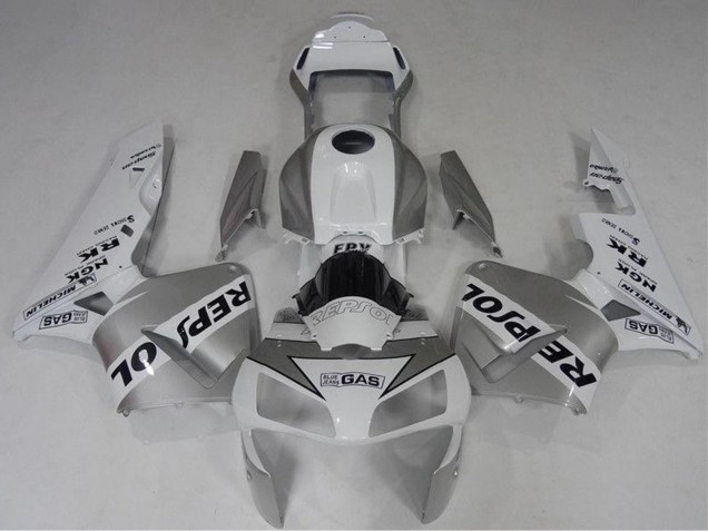 Carena Moto Honda CBR600RR 2003-2004 - Bianco Argento Nero Repsol