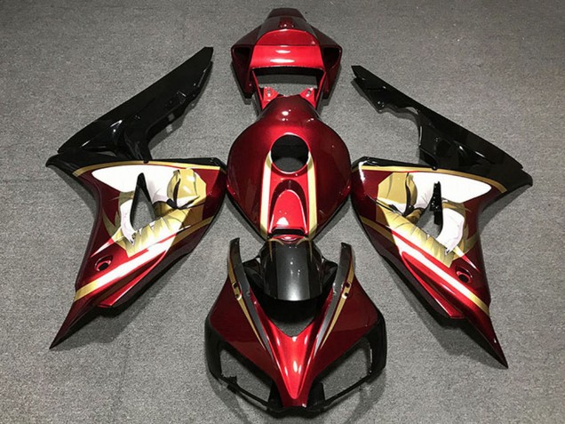 Carena Moto Honda CBR1000RR 2006-2007 - Rosso Bianco Oro Nero Lucido