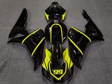 Carena Moto Honda CBR1000RR 2006-2007 - Nero Lucido Alta Visibilità Giallo 99 Fabbrica