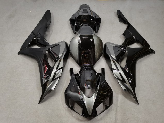Carena Moto Honda CBR1000RR 2006-2007 - Argento Nero Lucido