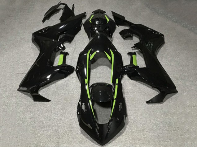 Carene Moto Honda CBR1000RR 2017-2024 - Nero Lucido Verde Lime Linea