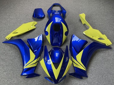 Carena Moto Honda CBR1000RR 2012-2016 - Blu Alta Visibilità Giallo Fabbrica