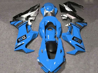 Carena Moto Honda CBR1000RR 2017-2023 - Blu Bianco Argento Nero Lucido DSI Fabbrica