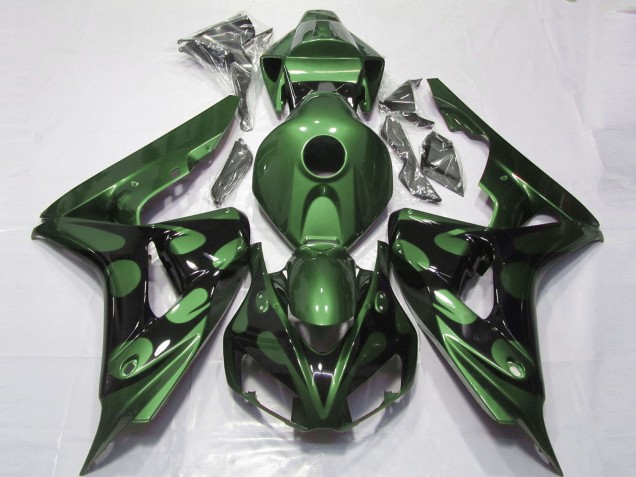 Carena Moto Honda CBR1000RR 2006-2007 - Verde Nero Lucido Fiamma