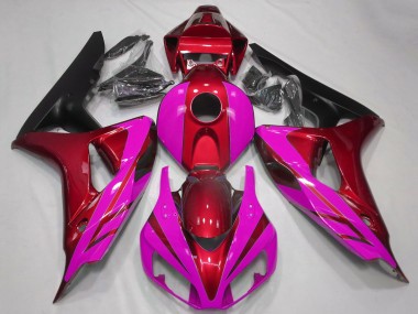 Carena Moto Honda CBR1000RR 2006-2007 - Rosso Rosa Nero Opaco Fabbrica