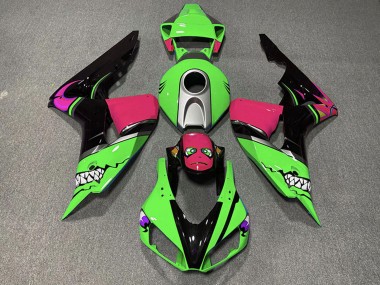 Carena Moto Honda CBR1000RR 2006-2007 - Verde Argento Rosa Nero Lucido Squalo Fabbrica