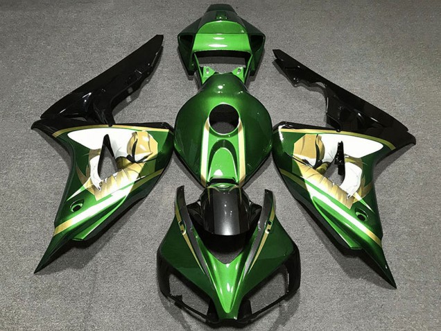Carena Moto Honda CBR1000RR 2006-2007 - Verde Bianco Oro Nero Lucido