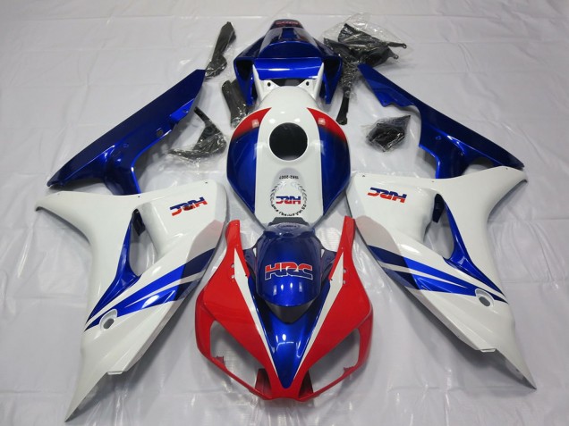 Carena Moto Honda CBR1000RR 2006-2007 - Bianco Rosso Blu HRC OEM Stile