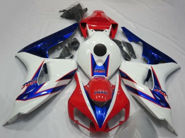 Carena Moto Honda CBR1000RR 2006-2007 - Bianco Rosso Blu HRC OEM Stile Fabbrica
