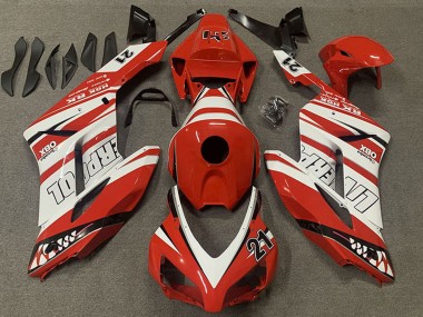 Carena Moto Honda CBR1000RR 2004-2005 - Bianco Rosso Liverpool 21 Fabbrica