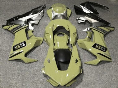 Carena Moto Honda CBR1000RR 2017-2023 - Olive Bianco Argento Nero Lucido DSI Fabbrica